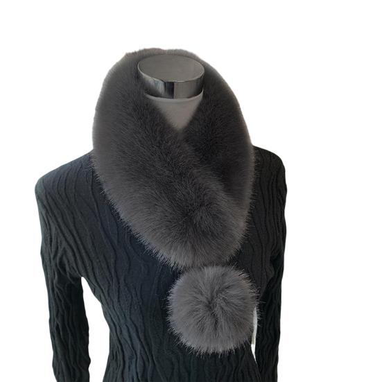 Утолщенный шарф из искусственного меха, классический дышащий незамерзающий воротник зимнего пальто