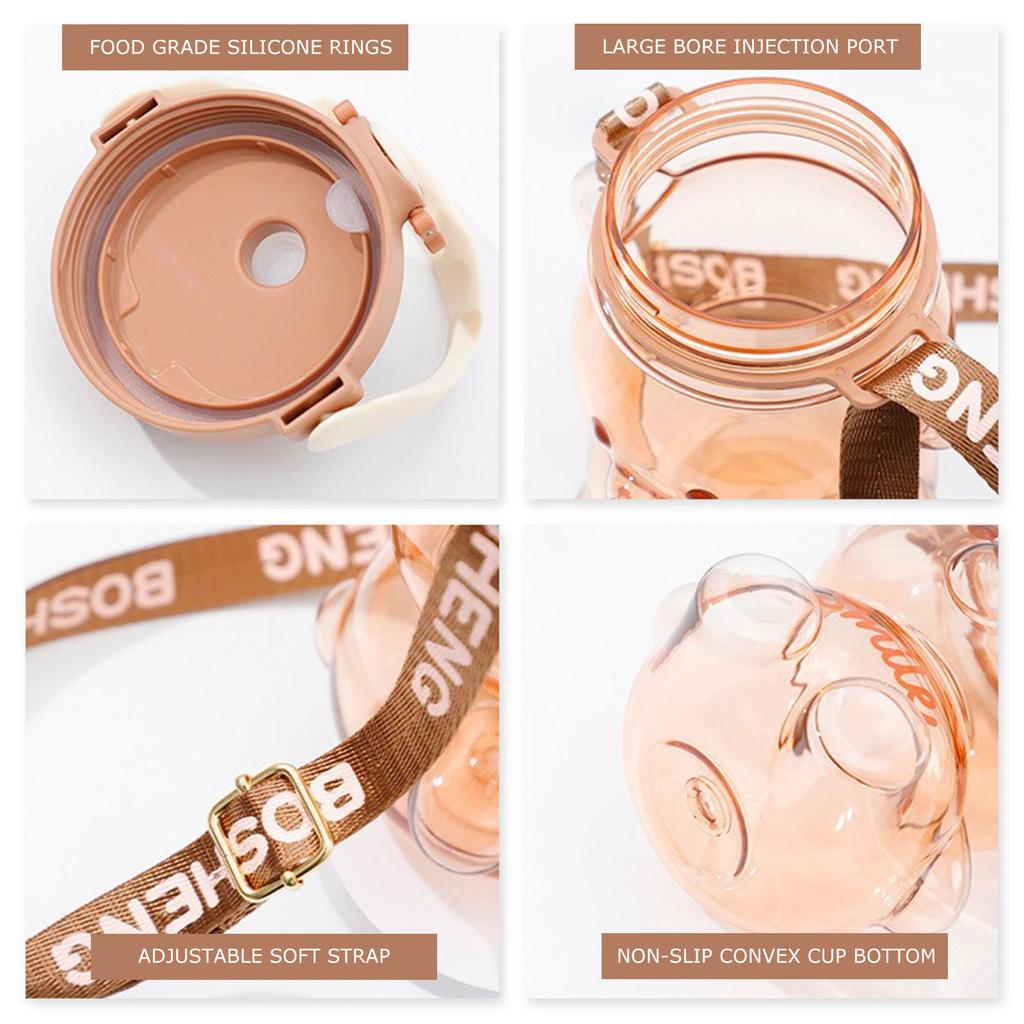 1/1,4 л емкостью стакан с трубочкой и высококачественная бутылка для воды с водонепроницаемым уплотнительным кольцом для школьников и путешествий на открытом воздухе