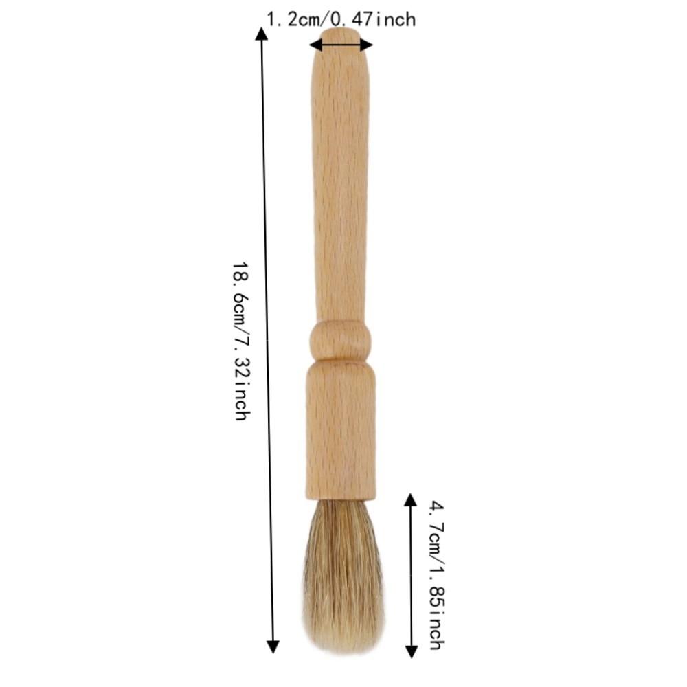 2PCS Long Handle Coffee Grinder Brush Wooden Handle Powder Cleaning Brush Coffee Machine