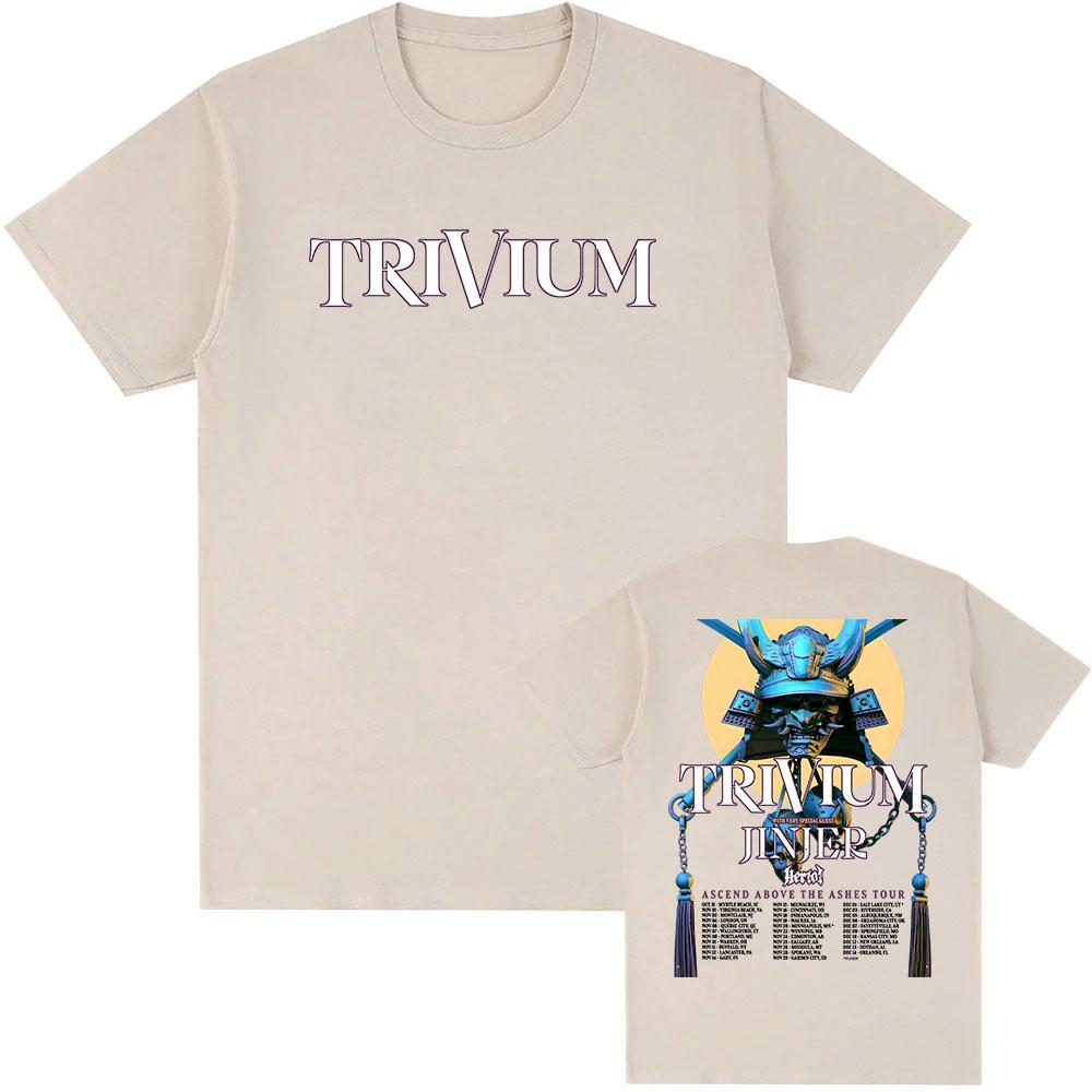 TRIVIUM Тяжелый Метал Футболка Летний Хлопок Хип-Хоп Уличная Одежда Унисекс Мода Гранж Мужская Женская Футболки Свободная Мужская Футболка