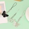 1PC Sweet Cool Colorful Butterfly Charm Mobile Phone Chain Lanyard Cell Phone Strap Keychain Bags Pendant Decor
