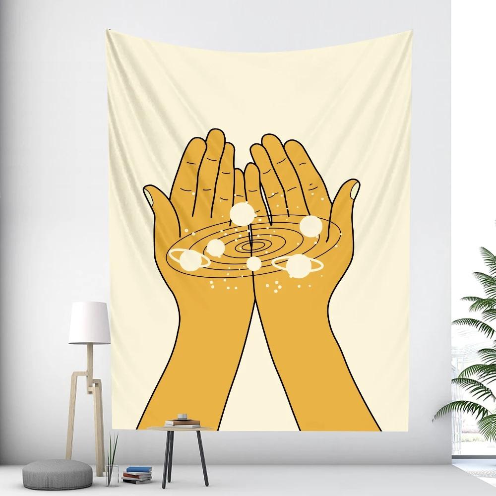 Модный домашний гобелен для украшения гостиной, спальни, абстрактный гобелен для мужчин и женщин, простые узоры с ручной росписью