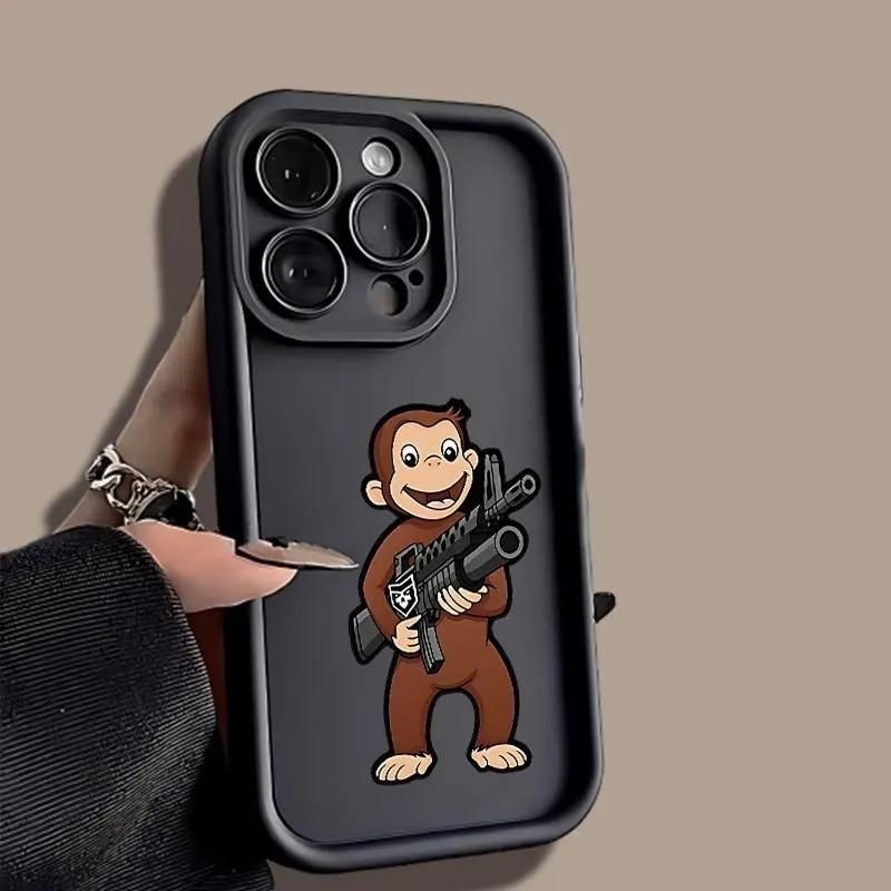 Monkey pattern design mobile phone case suitable for iPhone 17 Air 16 Pro 15 14 13 12 11 Pro Max Plus anti-fall and shockproof