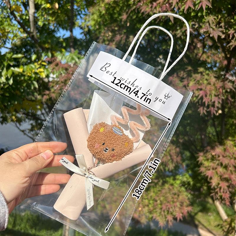 Мини-вязаный букет для подруги, креативный подарок на день рождения ко Дню святого Валентина, искусственный небольшой букет, подарок на свадьбу