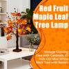 Кленовый лист красный настольная лампа 55 см светодиодная декор на День благодарения осенний фестиваль урожая для вечеринки в помещении украшение для дома теплый свет питание от USB