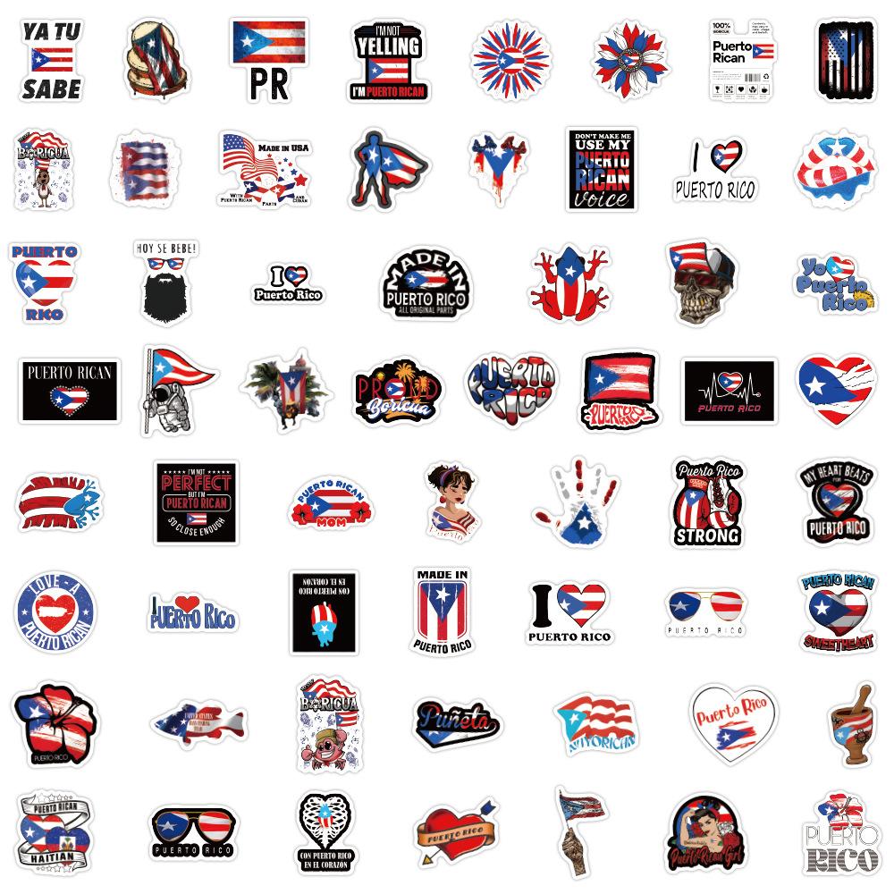 60 Новых Наклеек Граффити Пуэрто-Рико DIY Декоративный Блокнот Гитара Персонализированные Водонепроницаемые Наклейки