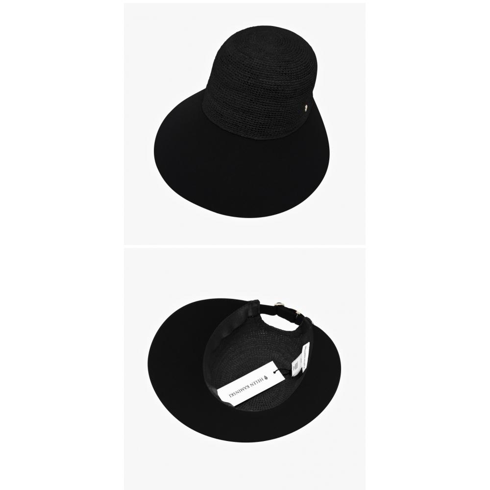 Хелен Камински Blaze Угольно-черный козырек Солнцезащитная шляпа50530