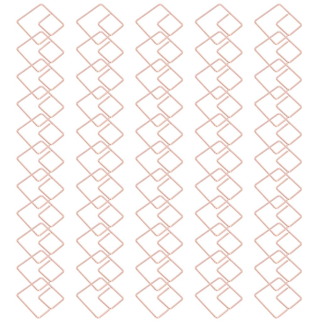 Скрепка для бумаги Проволочная железная скрепка для офиса Квадратная закладка для документов Маркировочный зажим Канцелярские принадлежности