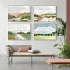 Modern Abstract Landscape with Scripture Wall Art Christian Canvas Painting Nordic Posters Prints Pictures for Living Room Decor