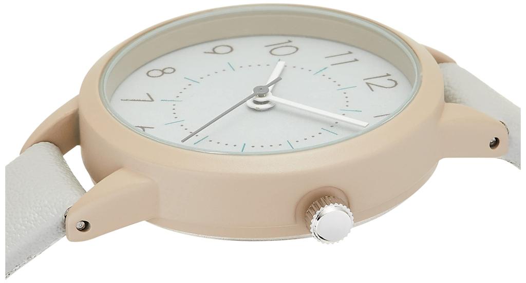 [Fieldwork] Часы аналоговые с рюшами, нюансный цвет, кожаный ремешок ASS160-3 Женские серые