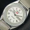 ОТРЕМОНТИРОВАННЫЕ SEIKO 5 АВТОМАТИЧЕСКИЕ 6309A ВИНТАЖНЫЕ ЯПОНСКИЕ МУЖСКИЕ БЕЛЫЕ ЧАСЫ a442130-1