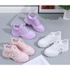 Spring Bright Purple Color Chunky Shoes Women's Vulcanized Sneakers Platform Shoes New Girls Wedge Leather Sneakers Woman Shoes