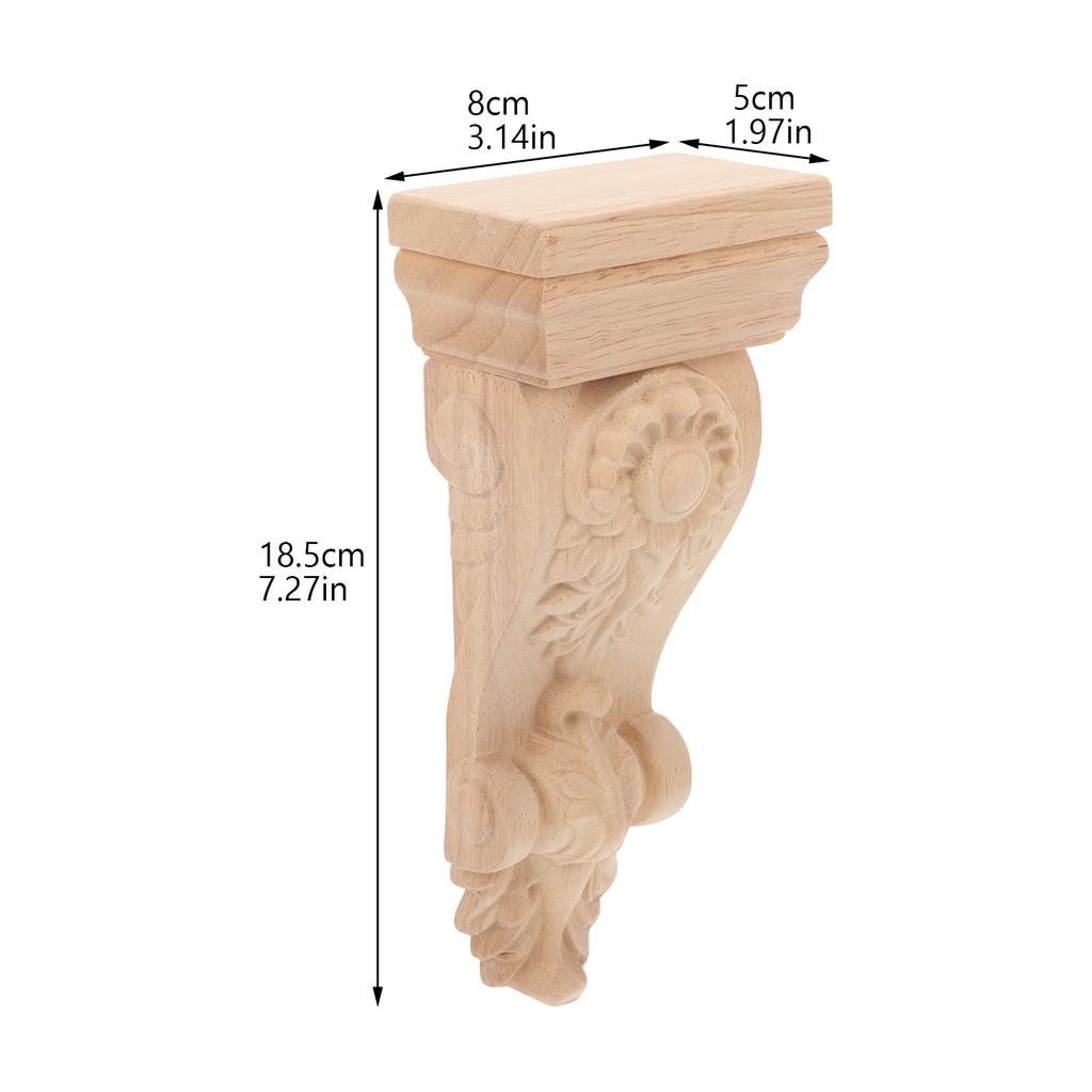 Кронштейн для деревянного шкафа Аппликация Винтажный декор Молдинг Hornflower Короны Угловые блоки Декоративная отделка Накладка Наклейки Ретро