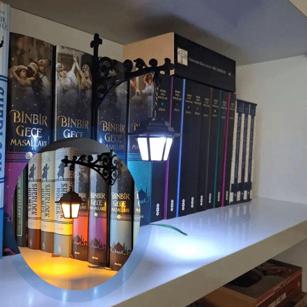 White Bookshelf Lantern Light Warm White Bookshelf Lamp Bookshelf Ghost Light Decorative for Home