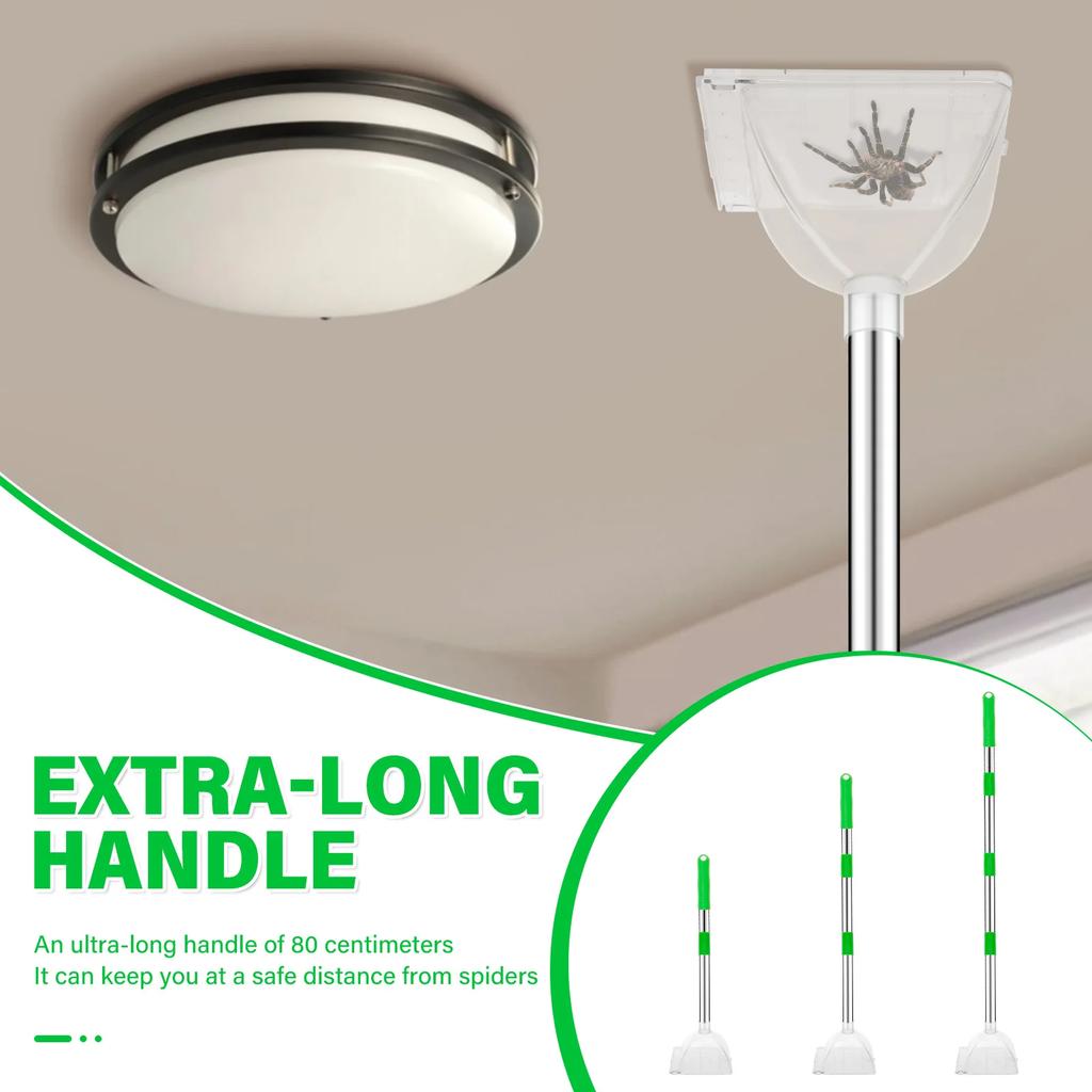 Long Handle Spider Grabber Pest Catcher Net Cover For Indoor Outdoor Stink Bug Moth Cockroach Centipedes Scorpions Catching Tool