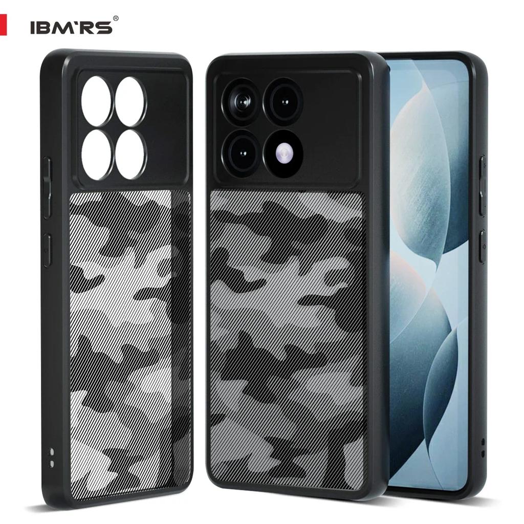 (Comes with Wrist strap)IBMRS for Xiaomi Redmi K70 Ultra Phone Case,ultra-sleek,raised Edges Protect Camera & Screen- Black Camo