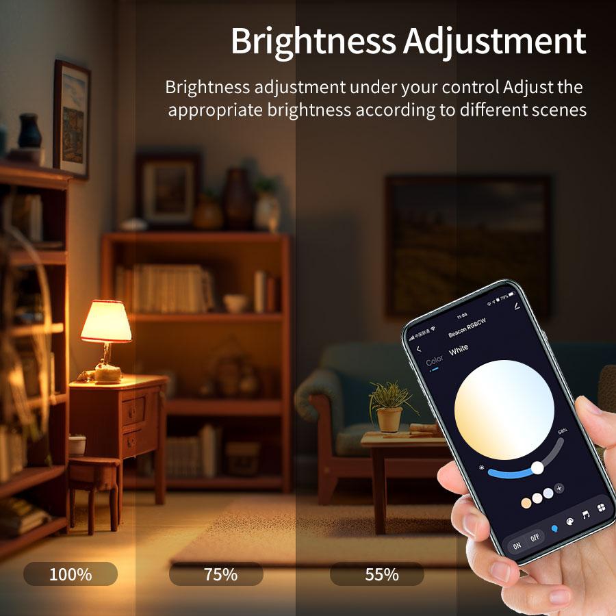Tuya Bluetooth Smart LED Bulb Lights E27 9W 110V 220V LED Lamp Управление с помощью приложения Dimmable для освещения спальни, гостиной