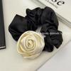 2024 Premium Satin Rose Hair Scrunchie: High-Elastic, Durable, Trendy