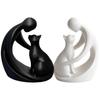 Cat sculpture home decor, a statue symbolizing the friendship between humans and cats, a desktop ornament for cat lovers