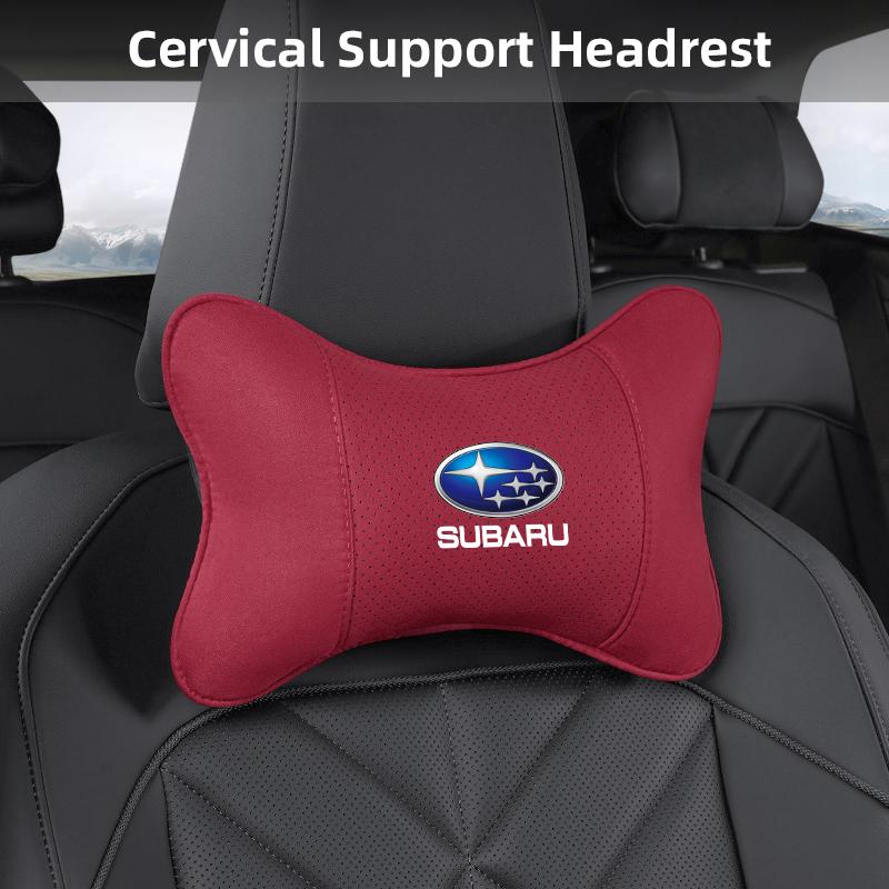 Keychain High-quality Car Headrest Memory Foam Automobile Neck Pillow Interiors For Subaru STI XV Forester BRZ Crosstrek Mpreza AA9