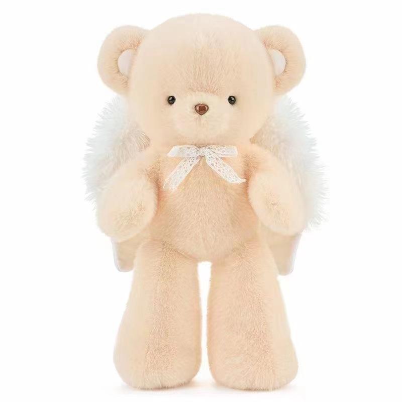 Новый плюшевый мишка с крыльями ангела, кукла-мишка, подарок на День святого Валентина, плюшевая игрушка, подарок на день рождения для детей и девушки
