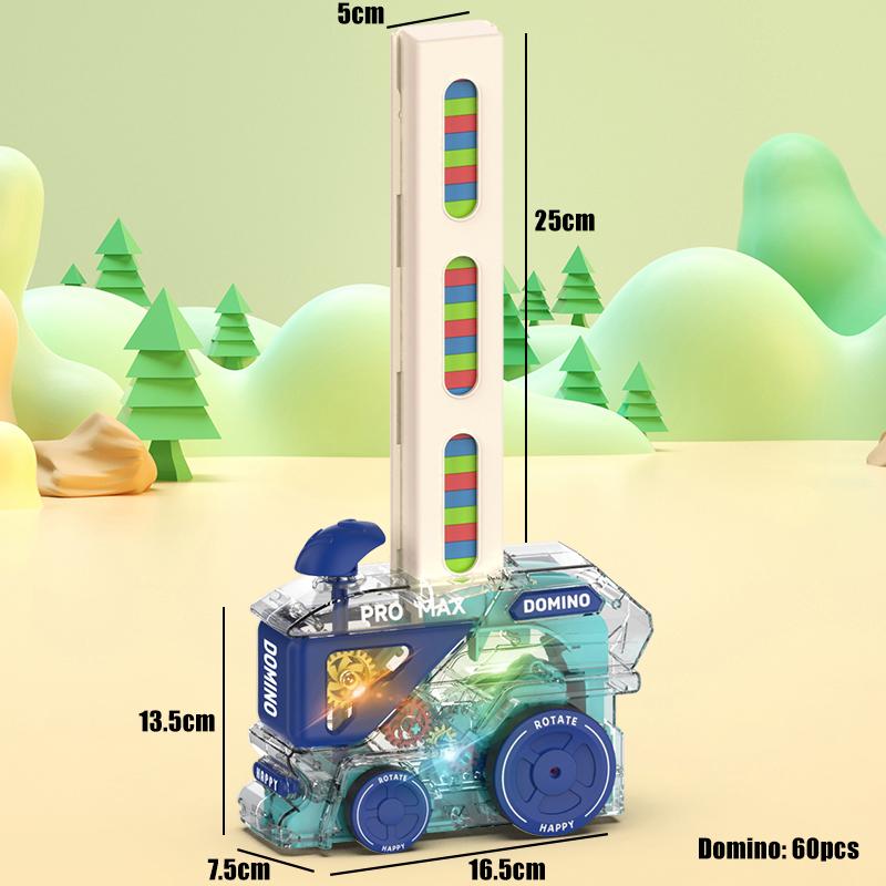 Автоматический укладчик домино Электрический поезд Интеллектуальные развивающие игрушки Сделай сам Набор разноцветных домино Игра для детей Головоломка Подарок