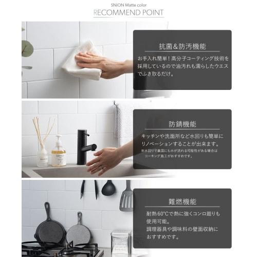 TOMOYASU SNiON C-F-1 CSZ Magnetic Stainless Steel Panels, 10cm X 20cm, White, Matte Color, 2 Panels