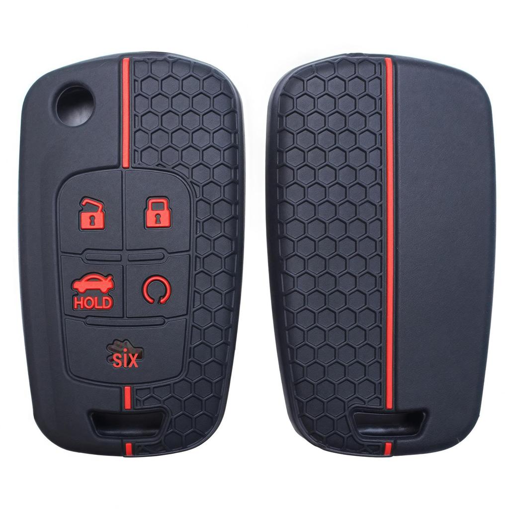 Силиконовый защитный чехол для автомобильного ключа Chevrolet — совместимость с трансграничной перевозкой, складная конструкция, 5 кнопок.