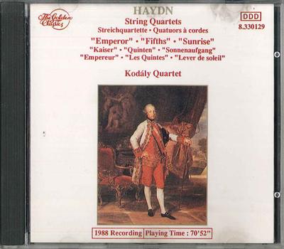 CD КВАРТЕТ КОДАЯ - Гайдн Струнные квартеты 8330129 GOLDEN CLASSICS Не Япония Классика Б/У