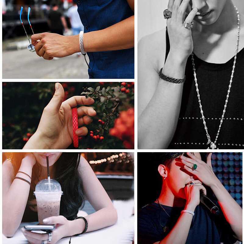 Мужской и женский плетеный браслет из кожаного шнура, ручной работы, в этническом стиле