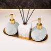 European-style Ceramic Stone Lotion Bottle Aromatic Container High-end Soap Dispenser Home Shampoo Shower Gel Storage Bottle New
