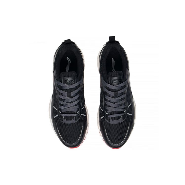 Li-Ning Удобные тканевые кожаные амортизирующие нескользящие износостойкие дышащие легкие низкие кроссовки для бега для мужчин ARSS063-1