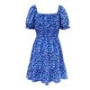 Women's Sleeve Dress Summer Dress Square Short A-Line Flowy Ruffle Beach