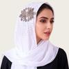 Rhinestone Flower Decor Sequin Embellished Headscarf Light Luxury Head Wrap Turban  Traditional