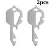 1/2Pcs Mini Multifunctional Keychain Stainless Steel Portable Key Shaped Multitool Screwdriver Bottle Opener Pocket Repair Tool