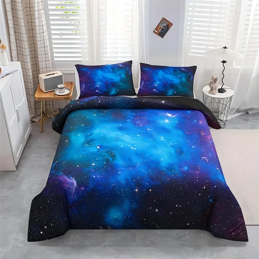 Galactic Outer Space 3D Printed Universe Bedding Cover Pillowcase Psychedelic Duvet Cover For Teen Adult Quilt Cover With Zipper