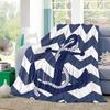 Nautical Navy Anchor Theme Blanket Living Room Bedroom Decorative Blanket Lunch Break Thermal Blanket Blanket