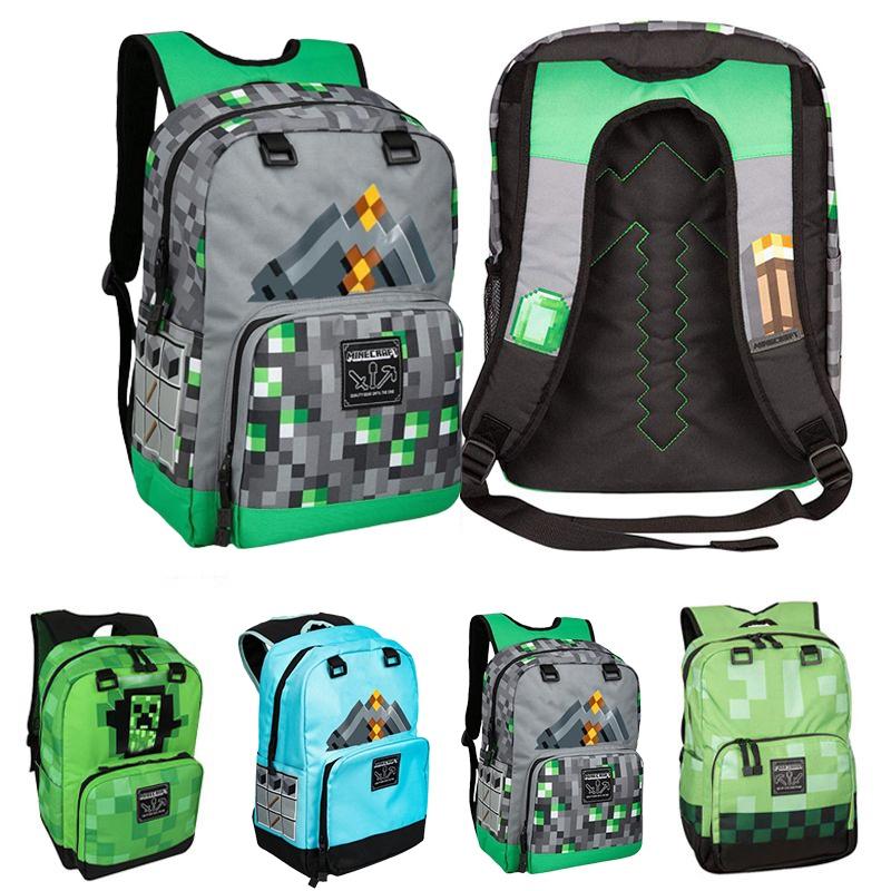 Рюкзак Minecraft Tile для школы и путешествий с простеганными акцентами и застежкой-молнией