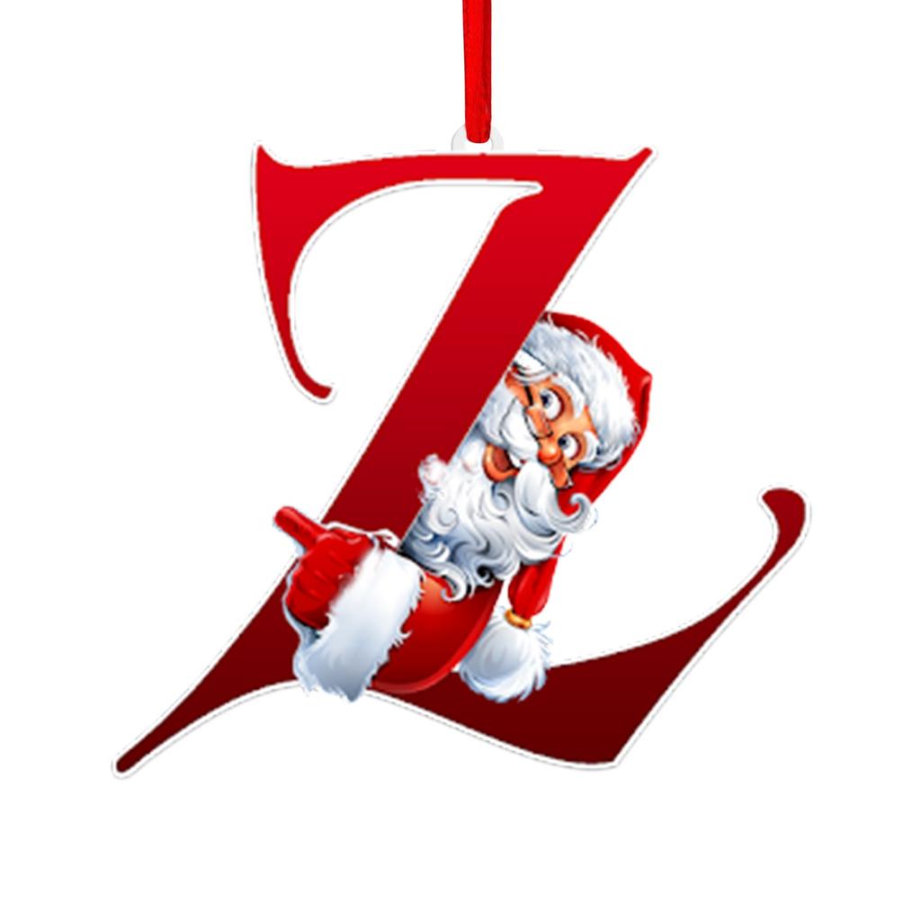 Рождественская елка из 26 букв, подвесное персонализированное украшение в виде рождественской буквы
