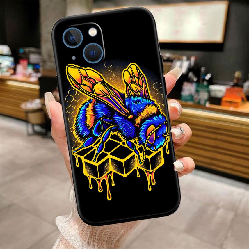 IK7 Art Bees Cartoon Phone Case for Samsung Galaxy A11 A12 A13 A15 A52S A53 A55 A56 A70 A71 A72 A73 F06 F16 F56 S10 Plus S10e
