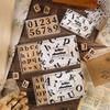 Retro Wooden English Letter Stamp for Handcrafted Decoration and Material Symbol Engraving