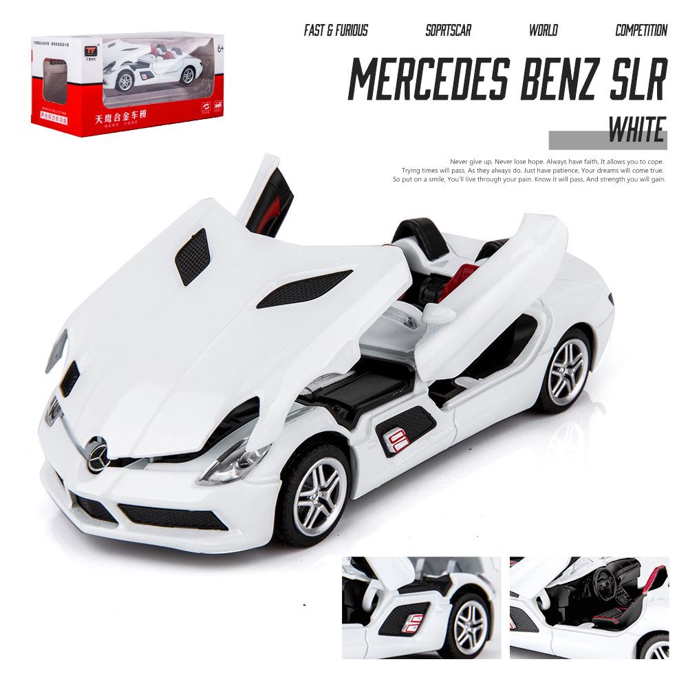 1/32 Benz SLR Roadster сплав спортивная модель автомобиля литая металлическая игрушечная машина модель автомобиля имитация звука свет коллекция детские подарки
