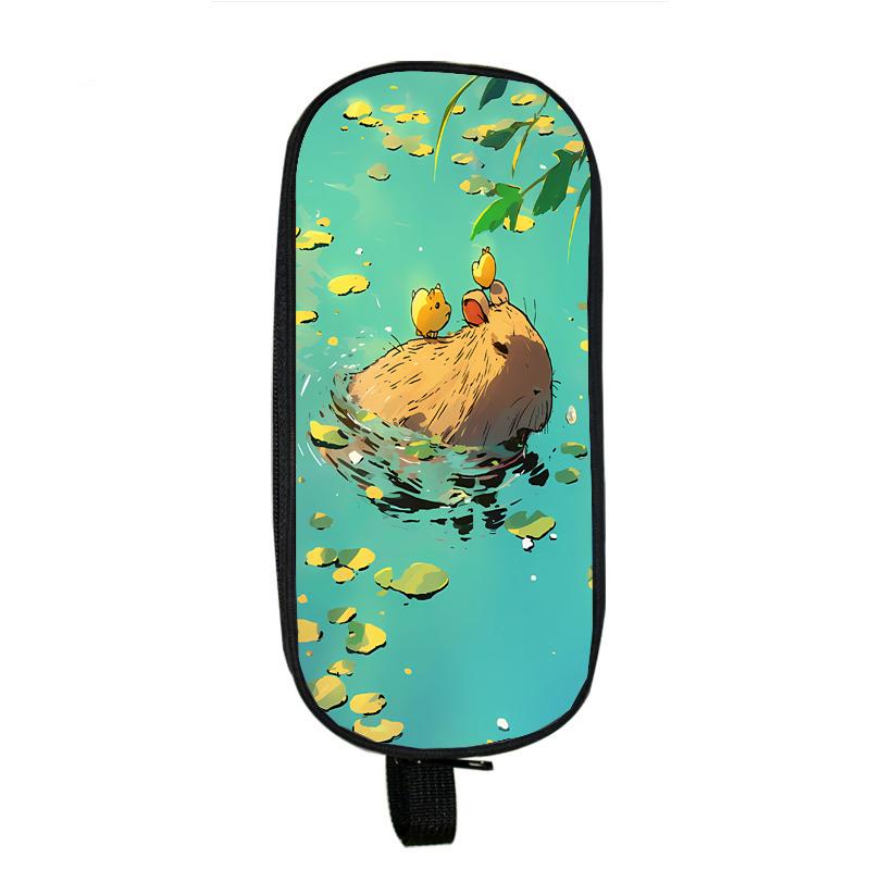 Капибара, кошка, собака, пеналы, лошадь, тигр, панда, пенал, сумка с волком, держатель, коробка для девочек, офисный студенческий органайзер, канцелярские принадлежности, школьные принадлежности