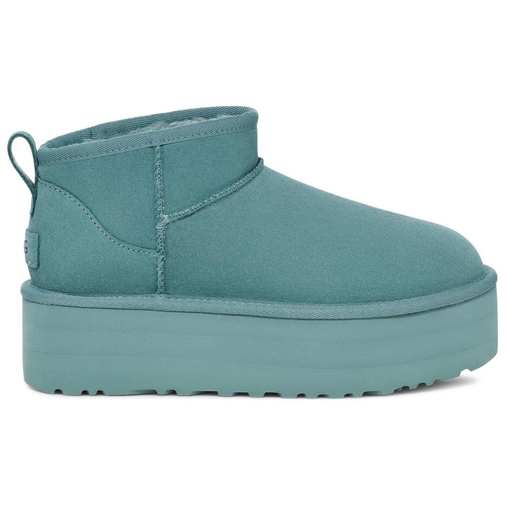 UGG Кожа спилка коровы Однотонные Толстая подошва Повседневные Универсальные Удобные Короткие Зимние ботинки Женские ботинки 1135092-DEE