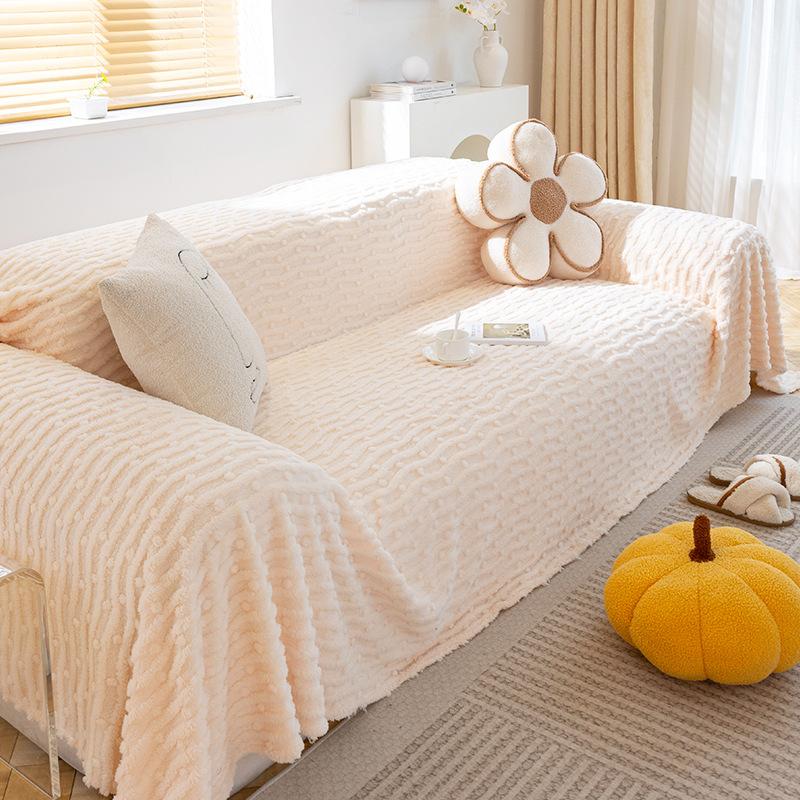 Velvet Sofa Towel High-Grade Winter Thickened Cushion Armrest Cushion Case Cover Full Covered Cloth Blanket