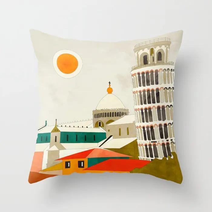 Наволочка для украшения дома, чехол для дивана, скандинавская гостиная, абстрактное розовое сердце