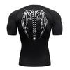 Sports T-Shirt Men's Compression Shirt Short Sleeve Gym Workout Running T Shirt Men Tees Anime Print Tight Fitness Quick Dry Top