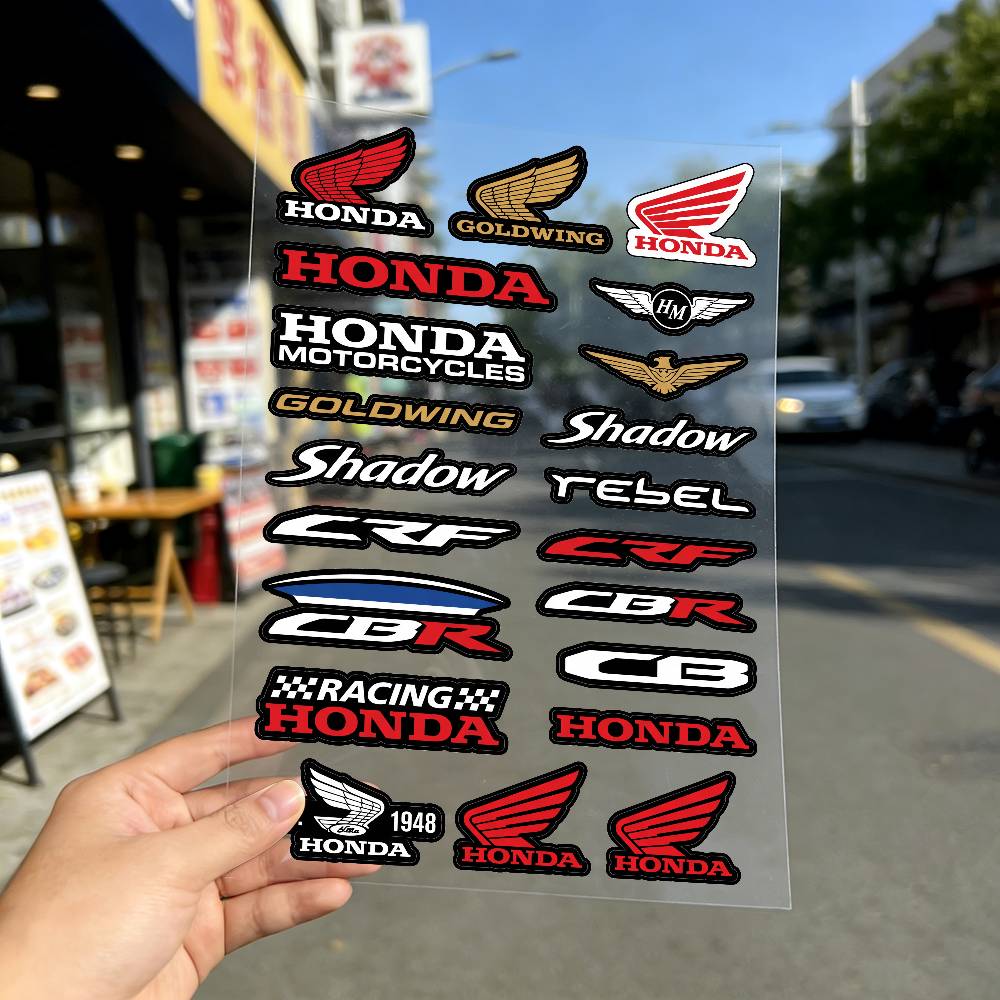 FOR HONDA HRC H WING Motorcycle Reflective Stickers Waterproof Decals for Helmet Scooter Fuel Tank KE Toolbox Racing