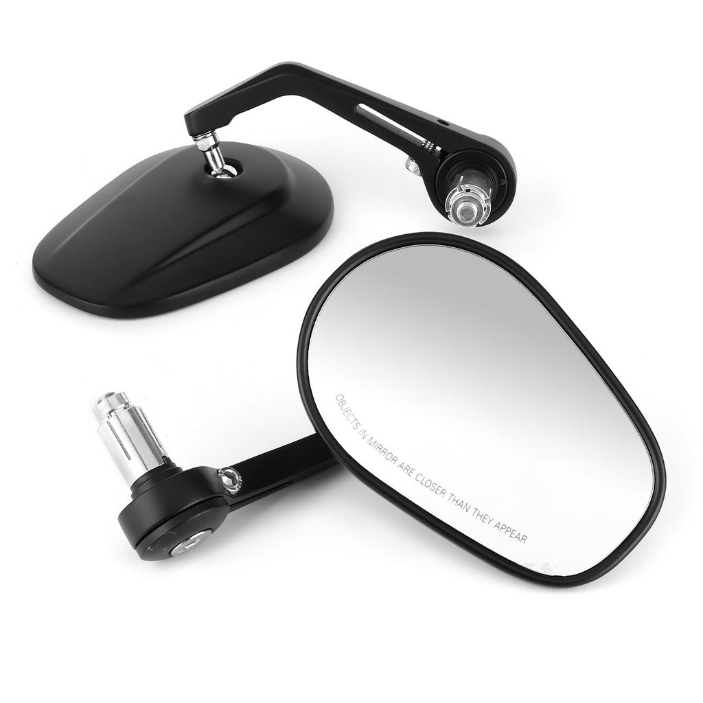 2Pcs Motorcycle Rearview Mirrors Universal Rear View 7 8in 22mm Handlebar CNC Aluminium Alloy