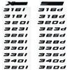 Car 3D ABS Letters Suitcase Logo Badge Emblem Stickers Sticker For BMW 3 Series 320d 325d 328d 330d 335d E46 E90 E9